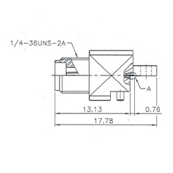 HS-2.92mmF For 1.2 PCB Ultra Small End Launch Connector (40G)_L17.78
